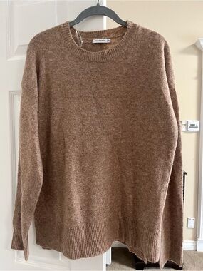 Staccato Camel Brown Knit Crewneck Sweater